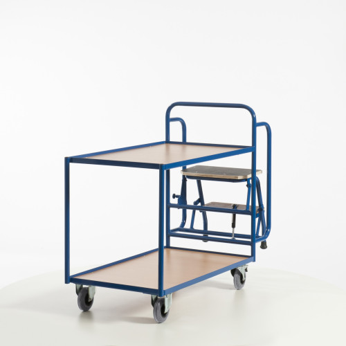 Tischwagen mit 2 Trittstufen (2 Etagen)
