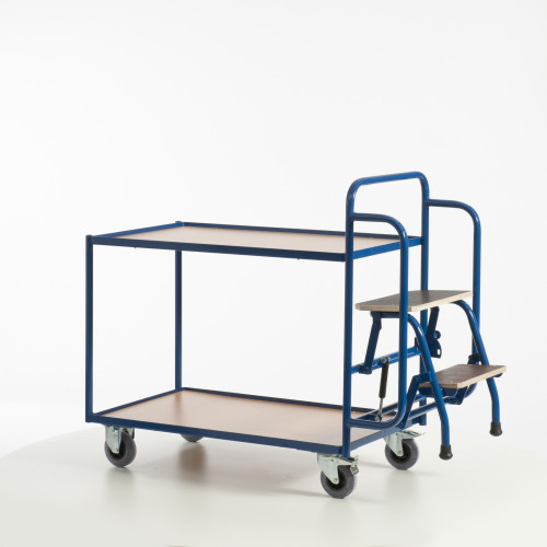 Tischwagen mit 2 Trittstufen (2 Etagen)