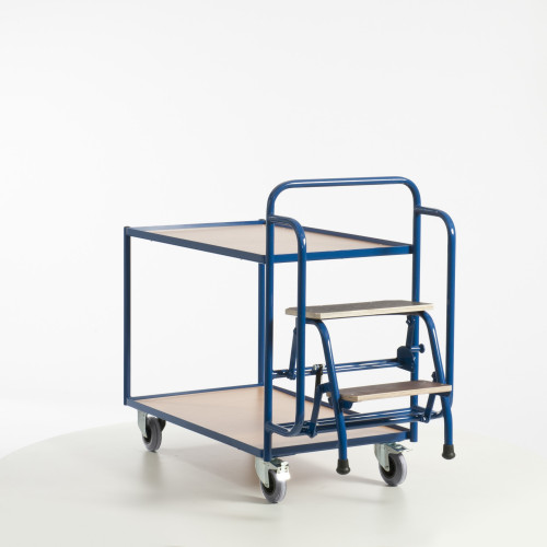 Tischwagen mit 2 Trittstufen (2 Etagen)