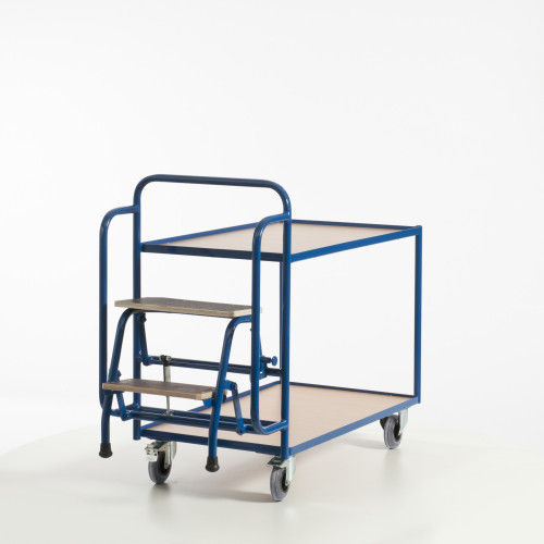 Tischwagen mit 2 Trittstufen (2 Etagen)