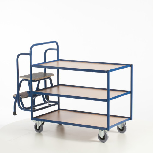 Tischwagen mit 2 Trittstufen (3 Etagen)