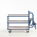 Tischwagen mit 2 Trittstufen (3 Etagen)