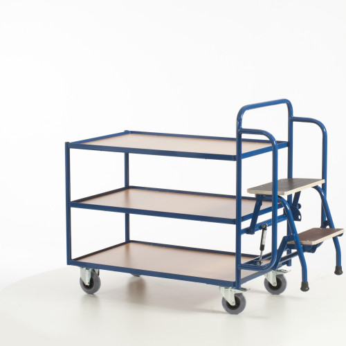 Tischwagen mit 2 Trittstufen (3 Etagen)