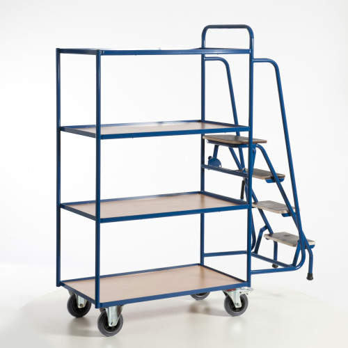 Tischwagen mit 4 Trittstufen (4 Etagen)