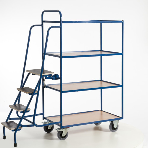 Tischwagen mit 4 Trittstufen (4 Etagen)