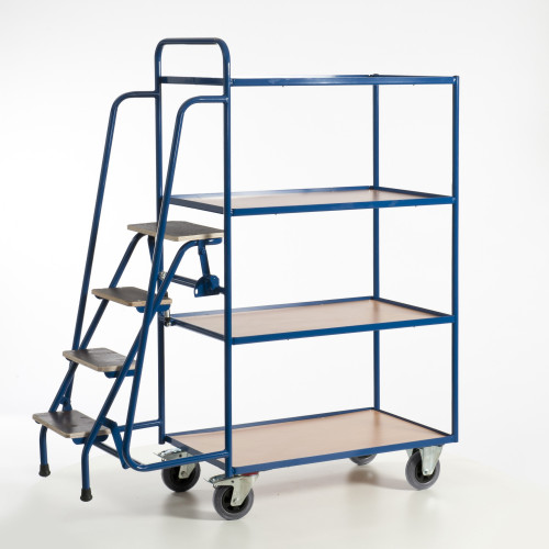 Tischwagen mit 4 Trittstufen (4 Etagen)