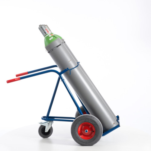 Stahlflaschenkarre mit Stützrad