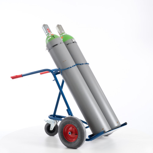Stahlflaschenkarre mit Stützrad